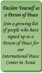 Delare Yourself as a Person of Peace