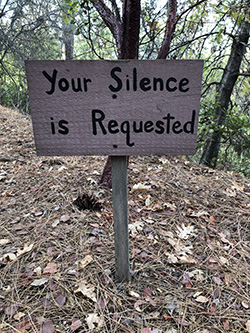 Your silence is requested